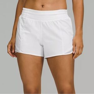Lululemon 4inch hotty hot shorts white